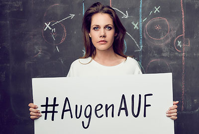 Felicitas Woll in der Online-Kampagne #AugenAUF (Foto)